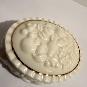 Trinket Box 1998 Lenox Collections The Fruits of Life Egg Shaped Oval Keepsake